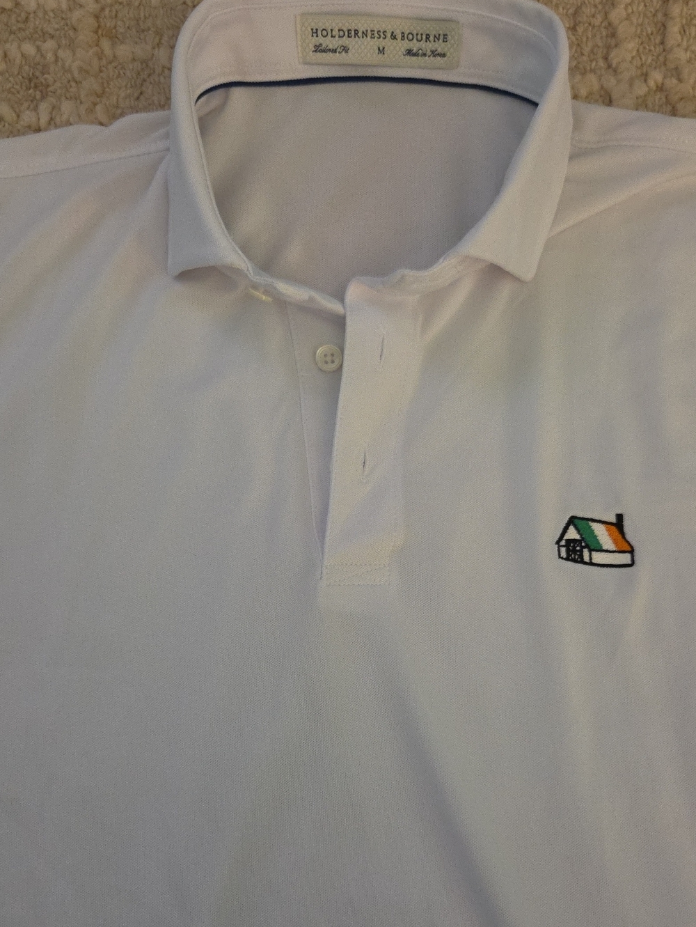 Holderness & Bourne White Golf Polo, M